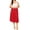 Red, variant on Women's Plus Size A-Line Flared Midi Skirt - Casual Solid with Elastic Band