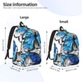 thumbnail image 3 of Yiaed Blue and White Butterflies Print Backpack, Premium Laptop Backpack, Travel Backpack for Women, Lightweight Backpacks, Comfortable Back Pack-Medium, 3 of 5
