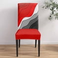 thumbnail image 3 of Chair Covers for Dining Room Set of 4,Abstract Orange Grey Gradient Stretch Seat Protector Removable Washable Chairs Slipcovers for Kitchen Banquet Wedding Hotel,Modern Geometric Lines, 3 of 6