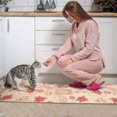 thumbnail image 3 of Pioneer Flower Floral Print Pattern Kitchen Rugs Sets Of 2, Anti Fatigue Non Slip Washable Floor Mats for Kitchen Sink Laundry, 17X30 Inch + 17X47 Inch, 3 of 6