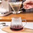 thumbnail image 4 of JOSWAY Hand Brew Coffee Pot Filter Cup High Borosilicate Glass Filter Cup Brew Coffee Filter Sharing Pot, 4 of 5