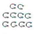 thumbnail image 5 of JANGSLNG 10 Pcs Stainless Steel Horseshoe Bar Lip Nose Septum Ear Ring Stud Body Piercing, 5 of 6