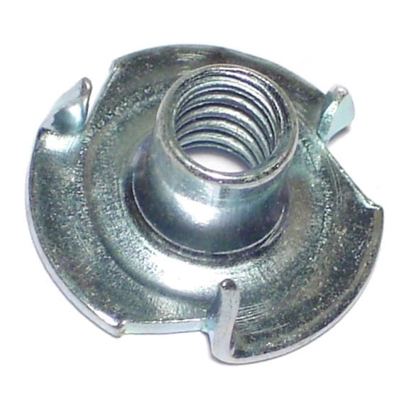1/4"-20 Zinc Plated Steel Coarse Thread Pronged Tee Nuts (12 pcs.)
