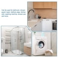 thumbnail image 6 of REGALWOVEN Collapsible Shower Barrier Stopper Water Splash Guard Blocker for Bathroom White 118"Lx0.8"Wx0.5"H, 6 of 6