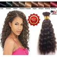 thumbnail image 3 of Wet and Wavy Bulk Virgin Remy Hair Synthetic Fibers for Box Braiding Crochet Braids MAKE WAVE by HOT WATER - 2 Pack DEAL Length 18 Inch ( #350), 3 of 6