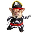thumbnail image 1 of Pet Krewe Medium Dog Pirate Costume | Pet Costume with Arms, Pirate Hat, Tunic and Cape - Perfect for Christmas Holiday, Parties, Photoshoots, Gifts for Dog lovers, 1 of 8