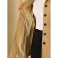 thumbnail image 5 of MODA NOVA Juniors Classic Single Breasted Winter Long Trenchcoat with Pockets, 5 of 5