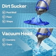 thumbnail image 4 of SPECSTAR Cordless Pool Vacuum with Telescopic & Extension Poles 9.12ft, 18.5 GPM Suction, 60-Min Run Time, Handheld Cleaner Rechargeable with Battery Indicator for Pools/Spas/Hot Tubs - Blue, 4 of 7