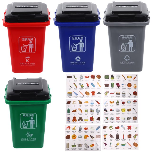 Juego de clasificación de basura, accesorios para juegos, rompecabezas para niños, bote de basura, juguetes cognitivos, juego de clasificación súper cerebral, 1 Juego