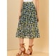 thumbnail image 4 of Allegra K Falda Estampado De Girasol De Gasa Para Mujer Negro A S, 4 of 6