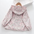 thumbnail image 4 of Edvintorg Raincoat for Girls Floral Printed Waterproof Lightweight Long Slseve Zip up Hooded Rain Jacket with Pocket Girls Clothing Size 2-12, 4 of 5