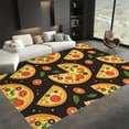 thumbnail image 3 of Living Room Rugs Non-Slip Carpet, Cartoon Food Pizza Rug Machine Washable Rectangle Rug, Multicolored Decoration Carpet, Soft Low Pile Floor Decorate Carpets For Bedroom, 3 of 7
