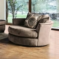 thumbnail image 2 of Furniture of America Sheryl Transitional Microfiber 3-Piece Sofa Set in Brown, 2 of 11