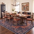 thumbnail image 2 of GENIMO 5'x7' Area Rug for Living Room, Washable Non Slip Soft Vintage Persian Rug for Bedroom Dining Room Home Office, Navy Terracotta, 2 of 10