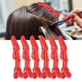 thumbnail image 2 of Single Prong Sectioning Clip, 6pcs Plastic Crocodile Hair Clip Anti-slip Single Prong Hairdressing Hair Section Claw Clasps Barrette Hair Accessories for Beauty and Home use (Red), 2 of 5