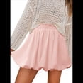 thumbnail image 3 of Minifalda Estilo Bohemio de Verano para Mujer, con Volantes, Cintura Alta, Estilo Informal, Elegante, Color Rosa XL, 3 of 7