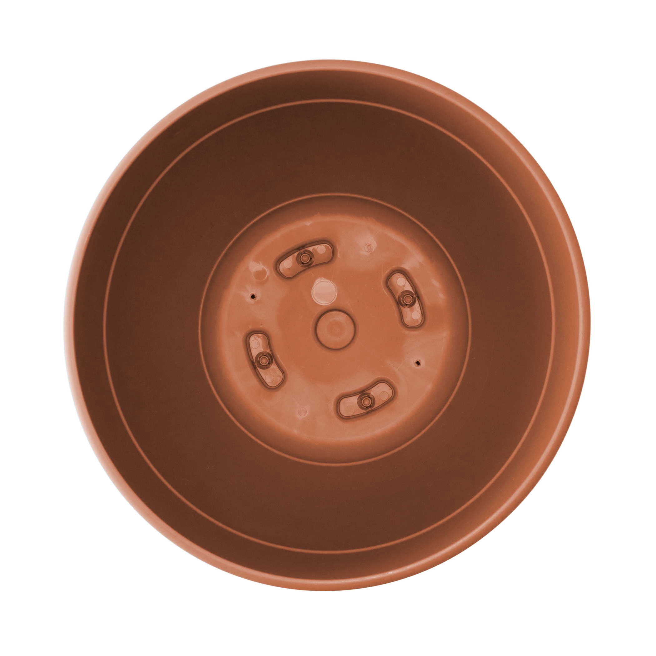 Bloem Dayton 6" Plastic Planter - 100% Recycled Plastic Indoor/Outdoor Garden Pot with Drainage Holes & Saucer Tray, Terra Cotta