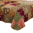 thumbnail image 3 of Benjara Kamet 3 Piece Fabric Queen Size Quilt Set with Floral Prints, Multicolor, 3 of 5