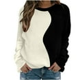 thumbnail image 4 of Mittory Long Sleeve Tops for Women Spring Fashion Color Block T Shirts Casual Ladies Tees Trendy Clothes, 4 of 5