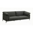 thumbnail image 4 of Modern Black Top Grain Leather Sofa for Living Room (79" x 24" x 17", 220lbs Capacity), 4 of 10