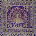 thumbnail image 4 of Stylo Culture Ethnic Bohemian Brocade Purple And Gold Throw Pillow Covers 16x16 Jacquard Weave Banarsi Boho Pillow Covers Dancing Peacock Floral 40x40 cm Decorative Cushion Covers (Set Of 5), 4 of 4