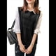 thumbnail image 1 of Suéter Sin Mangas de Cuello Redondo para Mujer, Jersey de Punto Acanalado, Chaleco Negro XL, 1 of 8