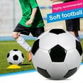 thumbnail image 3 of 2X Size 5 Professional Training Soccer Balls PU Leather Black White Football Goal Team Atch, 3 of 4