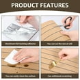 thumbnail image 3 of Peel and Stick PVC Slat Wall Panel, 118" x 15.75" Self Adhesive Faux Oak Wood Grain – 3D Soundproof Wall Panels for Walls & Ceilings, 3 of 6
