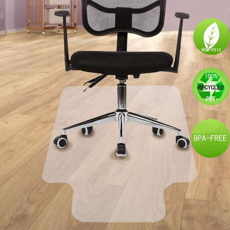 Yecaye Office Chair Mat for Hardwood Floor, 48×36 Clear Office Floor Mat,  Computer&Desk Chair Mat, PVC Heavy Duty Floor Protector Chair Mats for