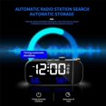 thumbnail image 4 of Projection Alarm Clock,Digital Clock with 180 Rotatable Projector and Infinitely Brightness Dimmer and Voice, 4 of 5