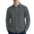 thumbnail image 3 of Cotton Linen Business Casual Dress Shirts for Men Lightweight Long Sleeve Button Down Collared Work Shirts, 3 of 5