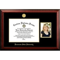 Campus Images GA986PGED-1411 11 x 14 in. Kennesaw State University Gold Embossed Diploma Satin Mahogany Frame with 5 x 7 in. Portrait