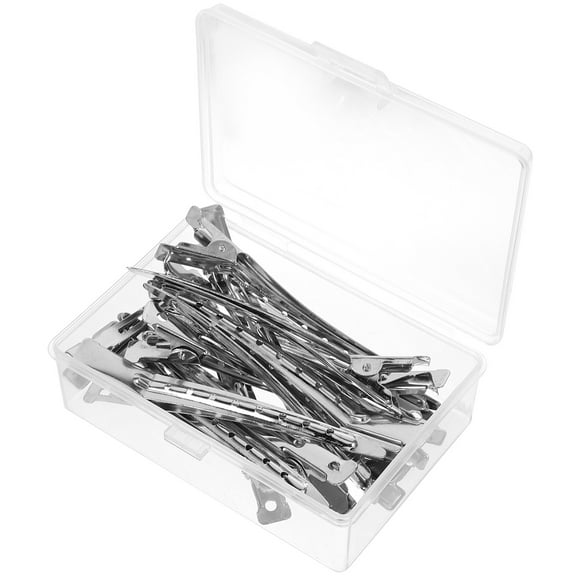 LOLIPPYY 17 Pcs Hair Accessories in Silver for Hair Sectioning with Professional Styling