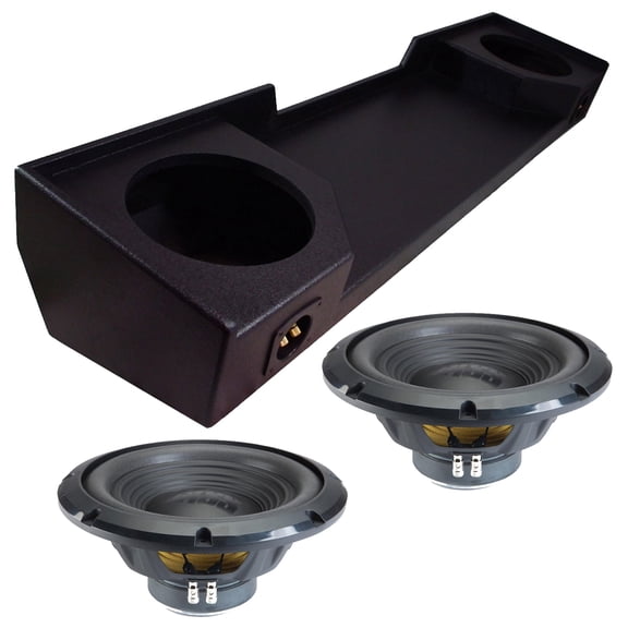 Alpine fits 88-98 Chevy C/K Ext Cab Sealed Dual 12" W12S4 Loaded Sub Box Enclosure Rhino Coated 500W RMS 4 Ohm Subwoofer