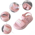 thumbnail image 7 of Zanarzt Flower Girl Sandals Unisex Kids Summer Sandals Comfort Anti Slip Open Toe Adjustable Walking Beach Shoes Pink,US 8, 7 of 7