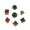thumbnail image 4 of Dados poliédricos opacos de múltiples caras para juegos de rol de D&amp;D para juegos de mesa y bar. Verde naranja, 4 of 7