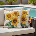 thumbnail image 6 of 2 Pack Outdoor Waterproof Throw Pillow Covers,Farm Rural Sunflower Bee Decorative Square Pillow Case Patio Pillowcases for Chair Couch Sofa 16x16in, 6 of 9