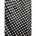 thumbnail image 2 of Quarter size polka dots on silky satin charmeuse, 60" wide, sells by the yard, White Dotds/Black, 2 of 4