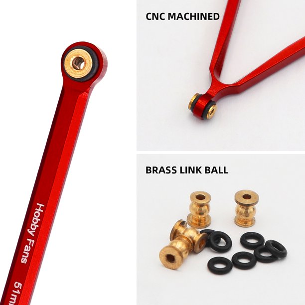 7 piezas de aleación de aluminio de repuesto de barra de amarre de suspensión para 1/24 Axial SCX24 Deadbolt JShteea libre de BPA
