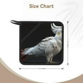 thumbnail image 3 of Sikiie White Red Cockatoo Pot Holders Kitchen Insulation Mats Heat Resistant Pot-Holder Oven Anti-Scald Pads for Cooking Baking, 7.1*7.1inch, 3 of 8