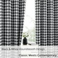 thumbnail image 2 of Black and White Houndstooth 100% Blackout Curtains for Bedroom/Living Room, Energy Saving & Privacy, Noise Control, Grommet 53"W x 96"L (Pack of 2), 2 of 6