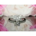 thumbnail image 3 of HeartsAndYou 2ct Round Cut Moissanite Tension Set Solitaire Engagement Ring for Women 18k White Gold over Silver, 3 of 8