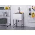 thumbnail image 3 of TRINITY BASICS EcoStorage® | 18x16x13 Basin | Stainless Steel Utility Sink | NSF | w/ Pull-Out Faucet | Chrome, 3 of 7