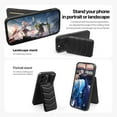 thumbnail image 6 of For iPhone 15 Pro Case,Puffer Adjustable Stand Compatible with Magsafe Soft Puffy Quilted Leather Full Body Shockproof Protective Phone Case,Black, 6 of 8