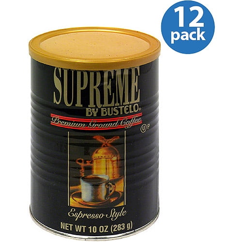 Supreme by Bustelo Espresso Style Premium Ground Coffee, 10 oz, (Pack