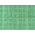 thumbnail image 1 of Ahgly Company Machine Washable Indoor Rectangle Checkered Turquoise Blue Modern Area Rugs, 5' x 8', 1 of 4