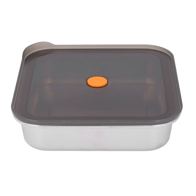 YUMILI Conteneur De Stockage des Aliments en Acier Inoxydable Conteneurs De Préparation De Repas Boîte à Bento en Métal Scellée sous Vide pour Réfrigérateur(1200ML)