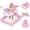 Pink, variant on PRVAETU Baby Walker & Activity Center W/ Music & Lights,3 Adjustable Height, Anti-Rollover & Foldable for Infant Boy and Girl 6-18 Months,Pink Print