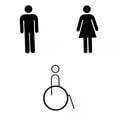 thumbnail image 1 of 3 letreros de acrílico BLESIY para baño pegatinas extraíbles, 1 of 8