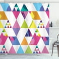 thumbnail image 1 of Ambesonne Geometric Shower Curtain, Rhombus and Triangles, 69"Wx84"L, Multicolor, 1 of 3